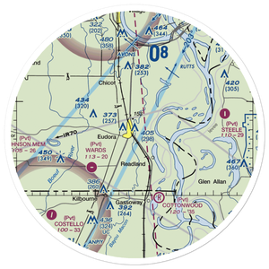 Baker Flying Service Airport (AR01) VFR Sectional Sticker (30 mile)