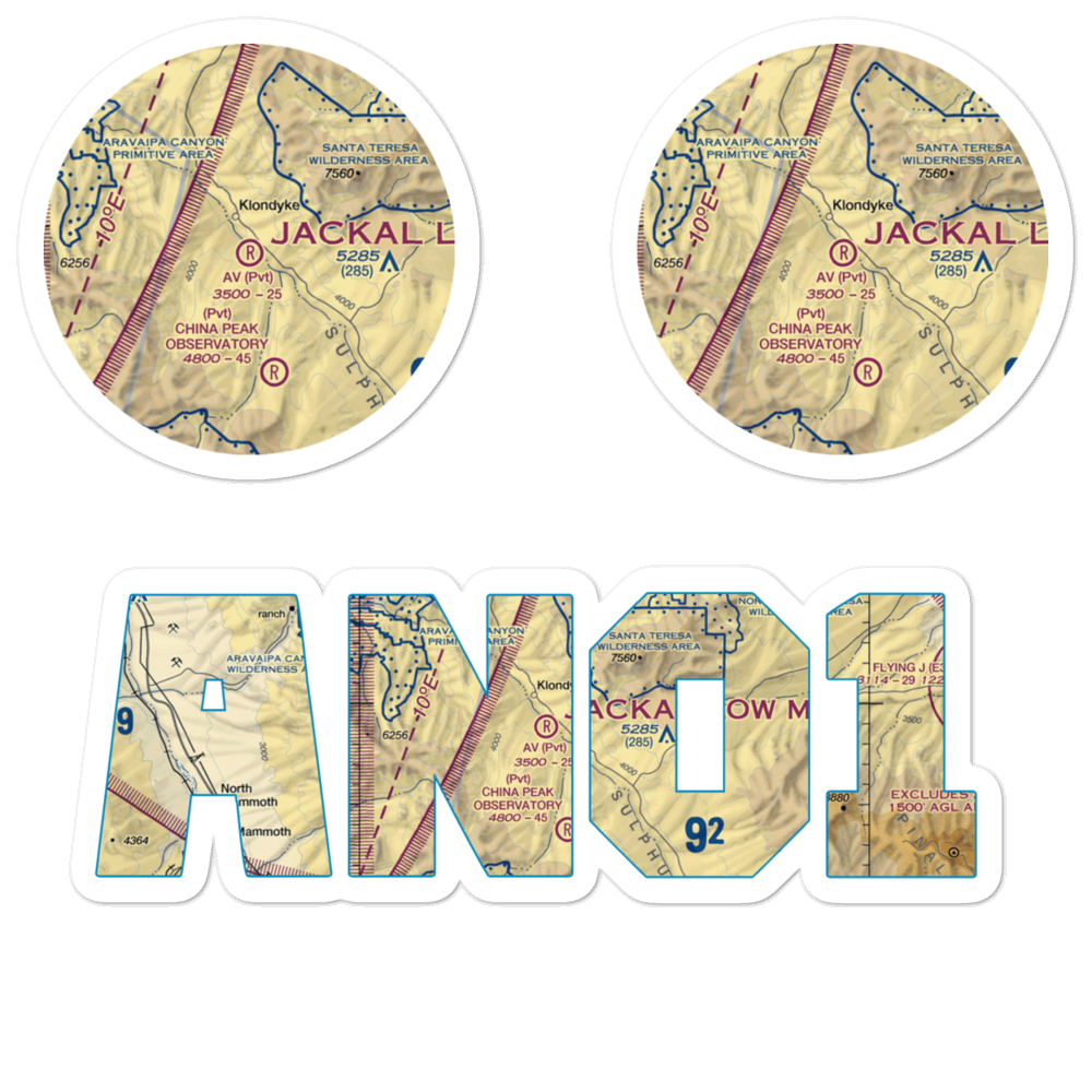 Av Ranch Airport (AN01) VFR Sectional Sticker Pack 