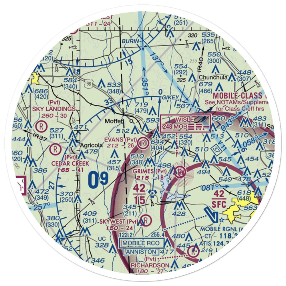 Evans Field (AL94) VFR Sectional Sticker (30 mile) 