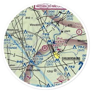 Hawk Field (AL92) VFR Sectional Sticker (20 mile)