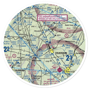 Hawk Field (AL92) VFR Sectional Sticker (30 mile)