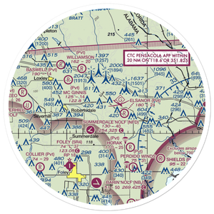 Pecan Ponds Farm Airport (AL84) VFR Sectional Sticker (30 mile)