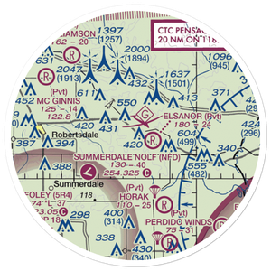 Wallace Field (AL81) VFR Sectional Sticker (20 mile)