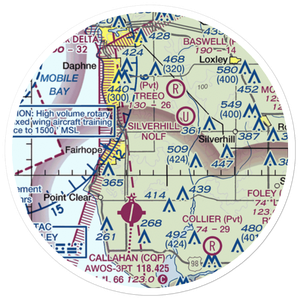 Klumpp Airport (AL78) VFR Sectional Sticker (20 mile)