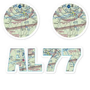 Smart Road Airport (AL77) VFR Sectional Sticker Pack