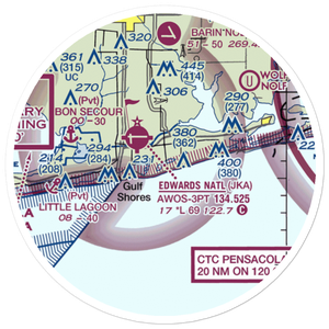 Gulf State Park Seaplane Base (AL75) VFR Sectional Sticker (20 mile)