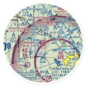 Grimes Field (AL74) VFR Sectional Sticker (20 mile)