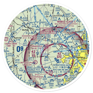 Grimes Field (AL74) VFR Sectional Sticker (30 mile)