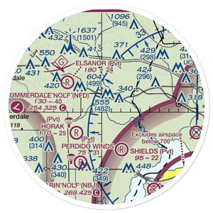 Vaughn Private Airport (AL69) VFR Sectional Sticker (20 mile)