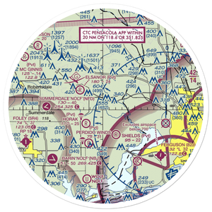 Vaughn Private Airport (AL69) VFR Sectional Sticker (30 mile)