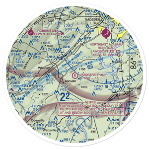 Dugger's Field (AL60) VFR Sectional Sticker (30 mile)