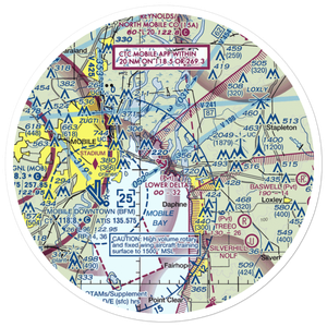 Lower Delta Seaplane Base (AL58) VFR Sectional Sticker (30 mile)