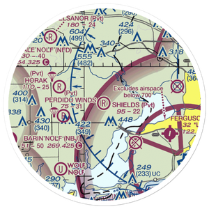 Shields Airport (AL55) VFR Sectional Sticker (20 mile)