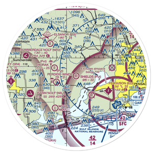 Shields Airport (AL55) VFR Sectional Sticker (30 mile)