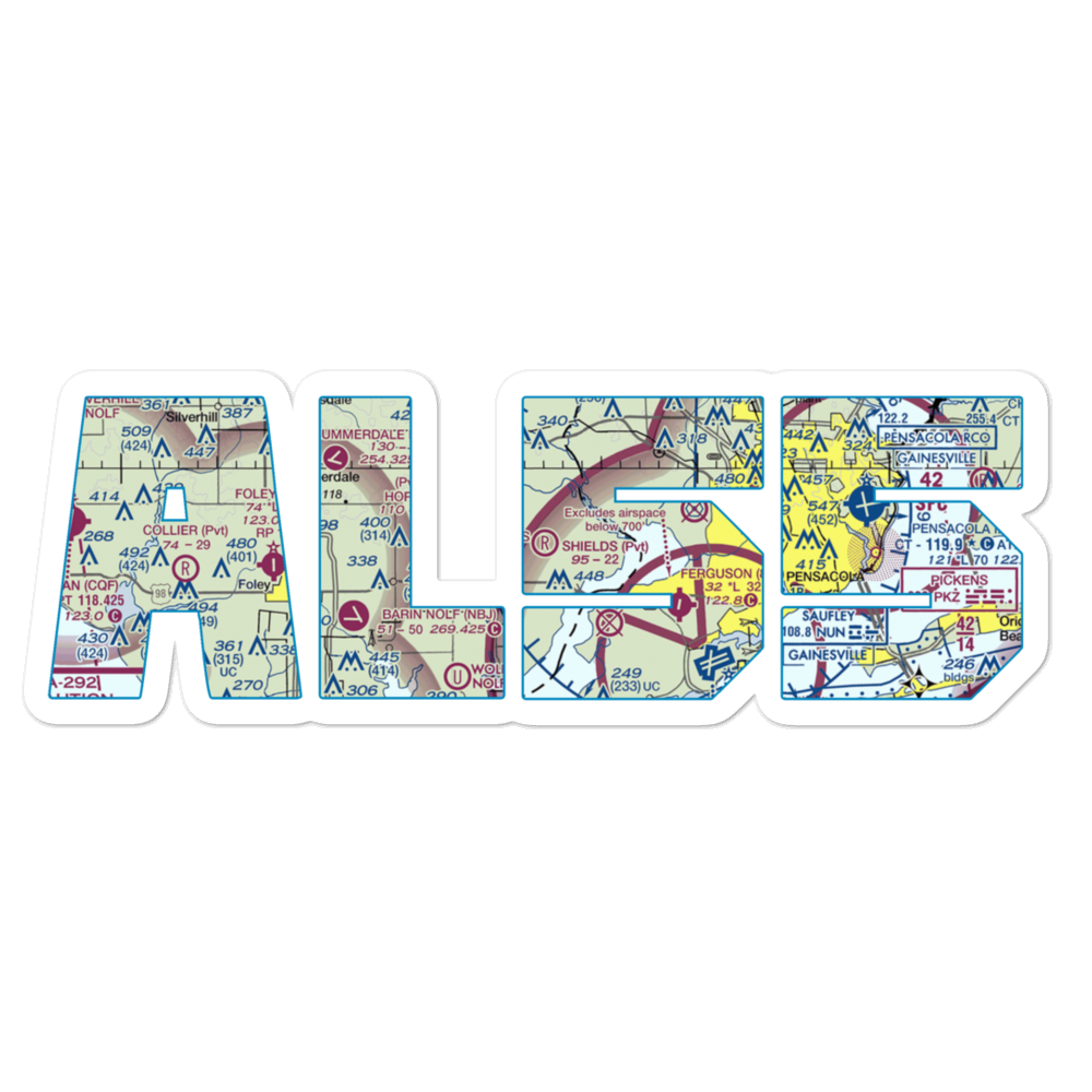 Shields Airport (AL55) VFR Sectional Sticker 