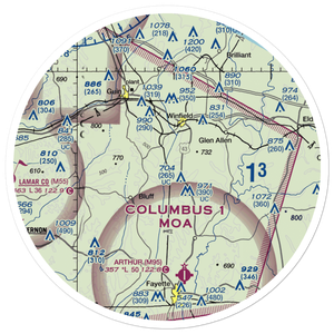 Bird Nest Airport (AL54) VFR Sectional Sticker (30 mile)