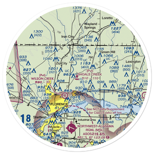 Shoals Creek Seaplane Base (AL46) VFR Sectional Sticker (30 mile)