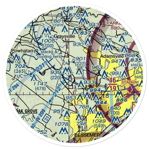 Bonham Airport (AL40) VFR Sectional Sticker (20 mile)
