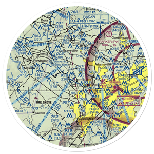 Bonham Airport (AL40) VFR Sectional Sticker (30 mile)