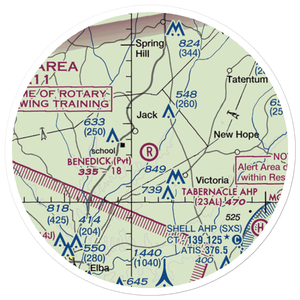 Benedick Airport (AL37) VFR Sectional Sticker (20 mile)