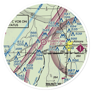 Sturdy Oak Farm Airport (AL33) VFR Sectional Sticker (20 mile)
