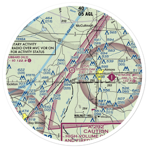 Sturdy Oak Farm Airport (AL33) VFR Sectional Sticker (30 mile)