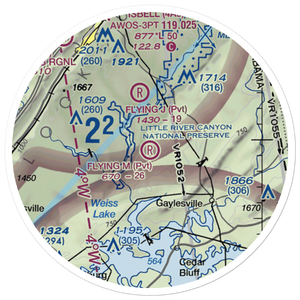 Flying M Ranch Airport (AL32) VFR Sectional Sticker (20 mile)