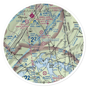 Flying M Ranch Airport (AL32) VFR Sectional Sticker (30 mile)
