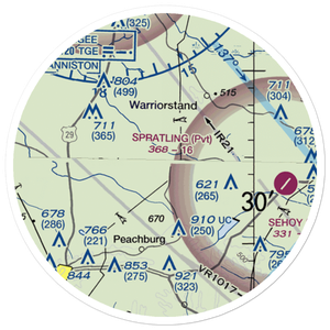 Spratling Field (AL25) VFR Sectional Sticker (20 mile)