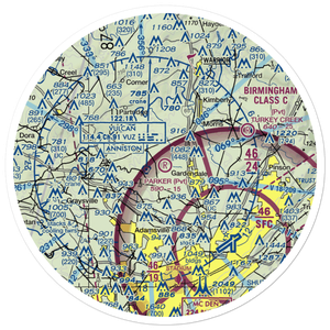 Parker Field (AL18) VFR Sectional Sticker (30 mile)