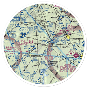 Lazy Eight Airpark Llc Airport (AL17) VFR Sectional Sticker (30 mile)