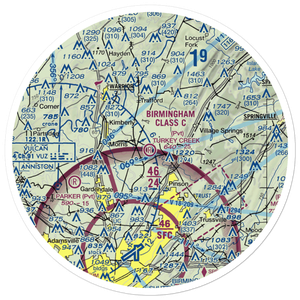 Turkey Creek Airport (AL16) VFR Sectional Sticker (30 mile)