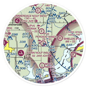 Perdido Winds Airpark (AL08) VFR Sectional Sticker (20 mile)