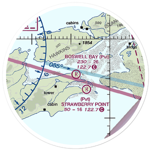 Boswell Bay Airport (AK97) VFR Sectional Sticker (20 mile)