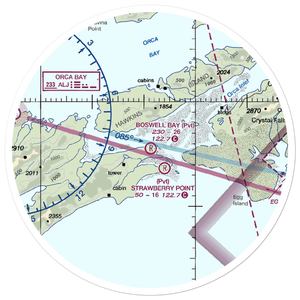 Boswell Bay Airport (AK97) VFR Sectional Sticker (30 mile)