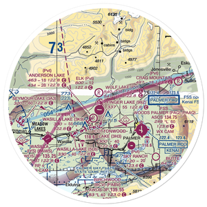 Grouse Ridge Airport (AK93) VFR Sectional Sticker (30 mile)