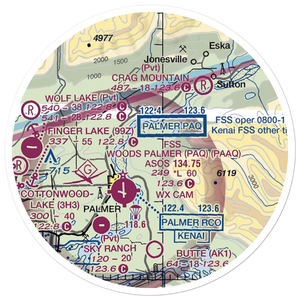 Martin Airport (AK92) VFR Sectional Sticker (20 mile)