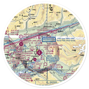 Martin Airport (AK92) VFR Sectional Sticker (30 mile)