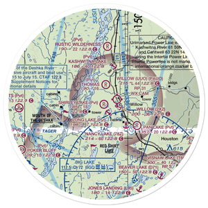 Shirley Lake Airport (AK90) VFR Sectional Sticker (30 mile)
