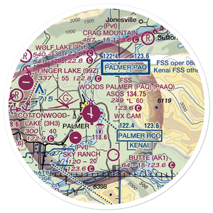 Eagle Nest Airport (AK88) VFR Sectional Sticker (20 mile)