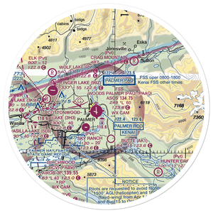 Eagle Nest Airport (AK88) VFR Sectional Sticker (30 mile)