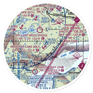 Birchwater Airport (AK85) VFR Sectional Sticker (20 mile)