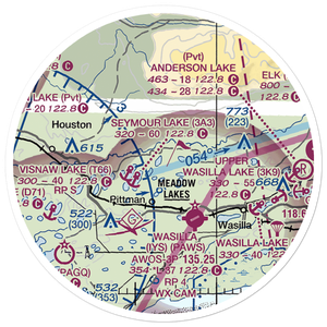 Gannon's Landing Airport (AK83) VFR Sectional Sticker (20 mile)