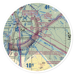 All West Airport (AK77) VFR Sectional Sticker (30 mile)