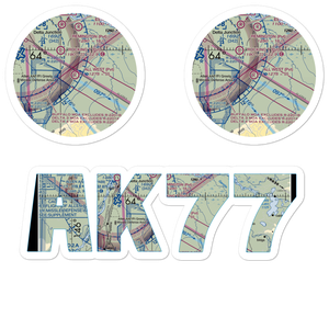 All West Airport (AK77) VFR Sectional Sticker Pack