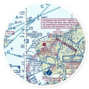 McGahan Industrial Airpark (AK73) VFR Sectional Sticker (30 mile)