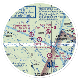 Jewell Airport (AK72) VFR Sectional Sticker (20 mile)