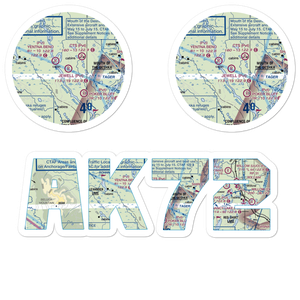 Jewell Airport (AK72) VFR Sectional Sticker Pack
