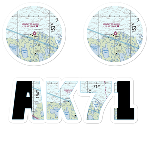 Lonely Air Station (AK71) VFR Sectional Sticker Pack