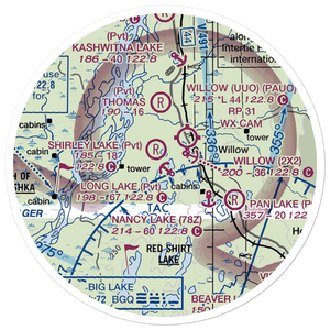 Long Lake Airport (AK69) VFR Sectional Sticker (20 mile)